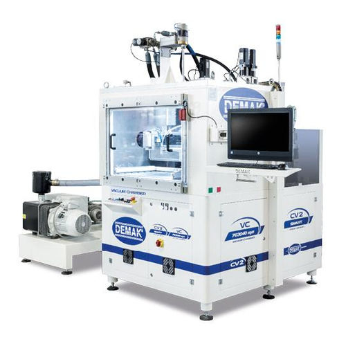 Unità di miscelazione e dosaggio di resine - CV2 SMART+VC - Demak S.r.l. - con pompa a pistone / con pompa a ingranaggi / per l'industria elettronica