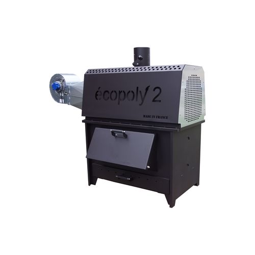 Generatore di aria calda stazionario - ECOPOLY 2 - AIRLAT - a legna / con camino