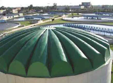 Copertura per riserva modulare - HORUS ENVIRONNEMENT - in plastica riciclata / per acque reflue / modulare