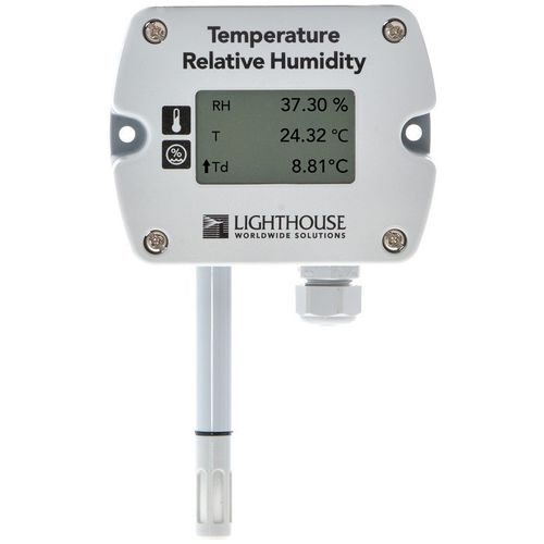Sensore di temperatura e di umidità relativa - TRH-02-15 - Lighthouse Worldwide Solutions - a parete / installato su condotto / digitale