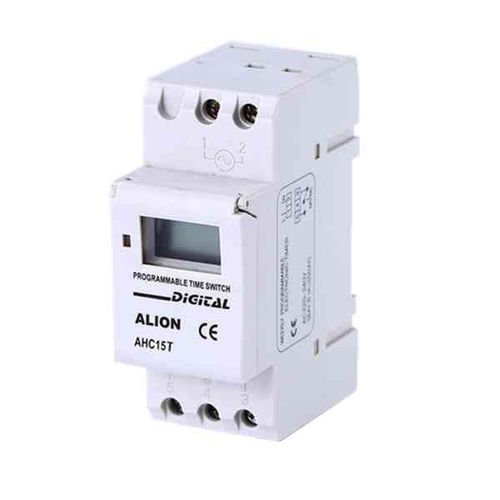Interruttore orario digitale - AHC15T - Wenzhou ALION electronics Co.,Ltd - su guida DIN