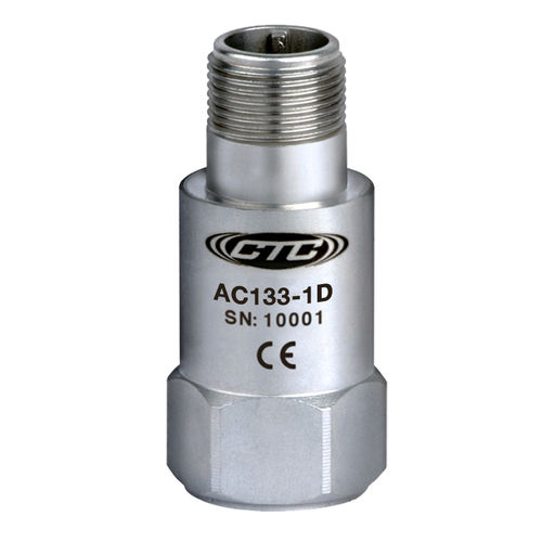 Accelerometro 1 asse - AC13, 20, 21 series - Connection Technology Center Inc. - piezoelettrico / di basse frequenze