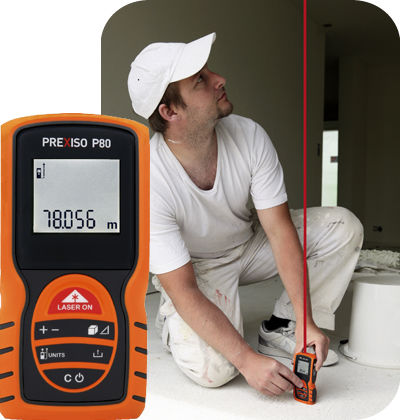 Telemetro laser - Prexiso P80 - PREXISO - portatile / con calcolo automatico del volume
