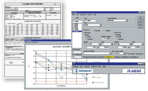 Software di ingegneria - SCA850 - Indumart - di calibrazione / di basi di dati / Windows