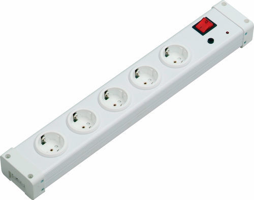 Multipresa con spia luminosa - 0140x0051 - Bodo Ehmann GmbH - limitatore di sovratensione / con interruttore / 5 prese