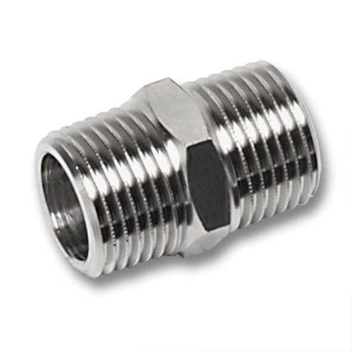 Nipplo in acciaio inossidabile - 91280  - SANHA GmbH & Co. KG - filettato / dritto / esagonale