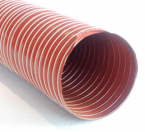 Condotto d'aerazione flessibile - ABC SIL1 - ABC FLEX - in acciaio / in tessuto di vetro rivestito silicone / a spirale