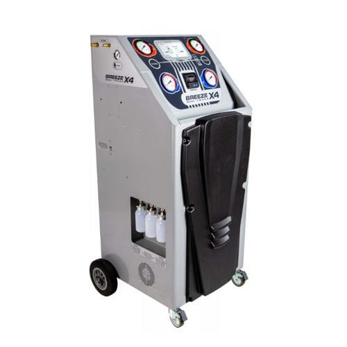 Dispositivo di svuotamento e di riempimento di gas per sistema di climatizzazione - Breeze Dual X4 - SPIN s.r.l. - mobile / per applicazioni automobilistiche / con compressore