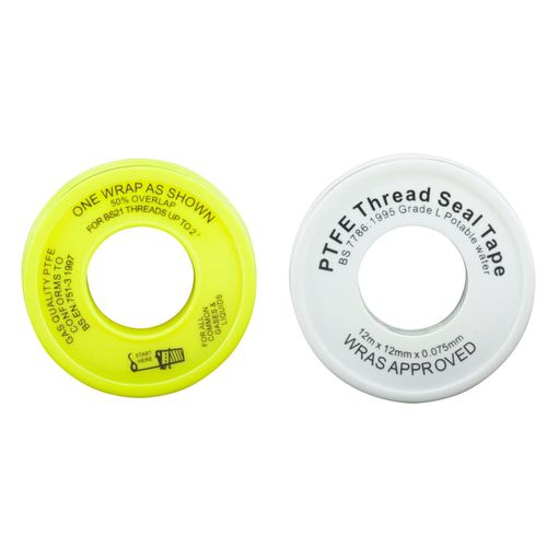 Nastro adesivo di tenuta - G-012-05	 - Vital Parts ltd - PTFE / bianco / giallo