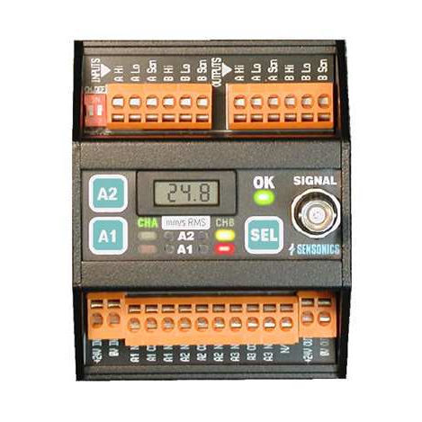 Apparecchio di monitoraggio di vibrazioni - DN2601 - SENSONICS LTD - per cuscinetti / su guida DIN / 2 canali
