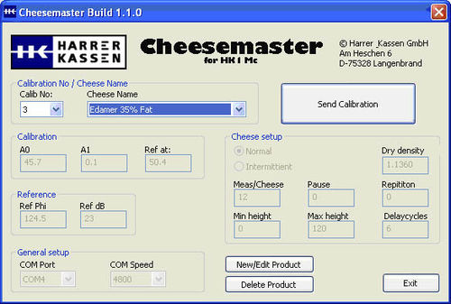 Software di calibrazione - Cheesemaster - Harrer & Kassen - di processo / Windows
