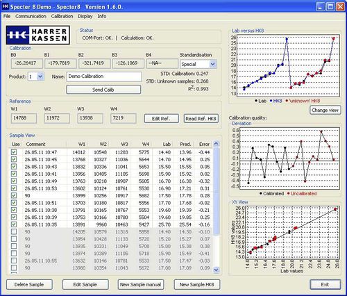 Software di calibrazione - Specter 8 - Harrer & Kassen - di visualizzazione / industriale / Windows