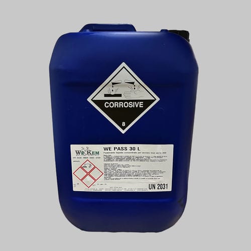 Passivazione dell'acciaio inossidabile - WE PASS 30 L - WE KEM snc - per la chimica / per l'industria petrolchimica / industriale