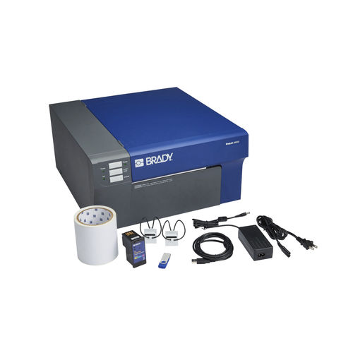 Stampante per etichette a getto d'inchiostro - J4000 series  - Brady EMEA - rapida / multicolore / codice a barre