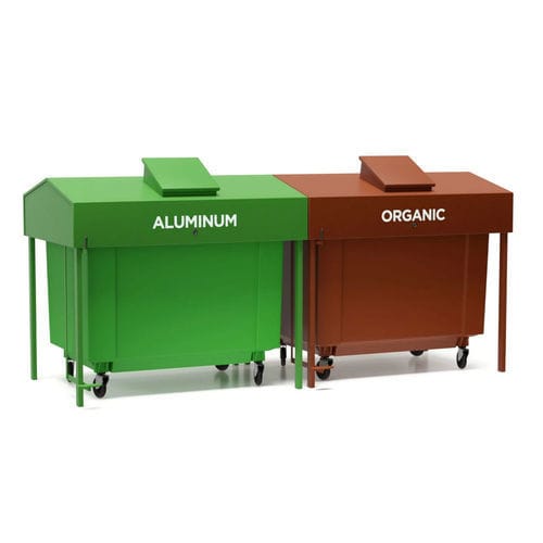Contenitore per rifiuti in plastica - ENVOTEC - con caricamento posteriore / per rifiuti urbani / per il riciclaggio