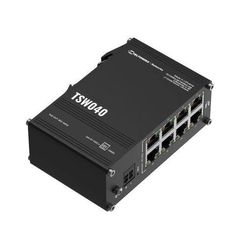 Switch Ethernet non gestibile - TSW040 - TELTONIKA SAS - 8 porte / su guida DIN / integrato