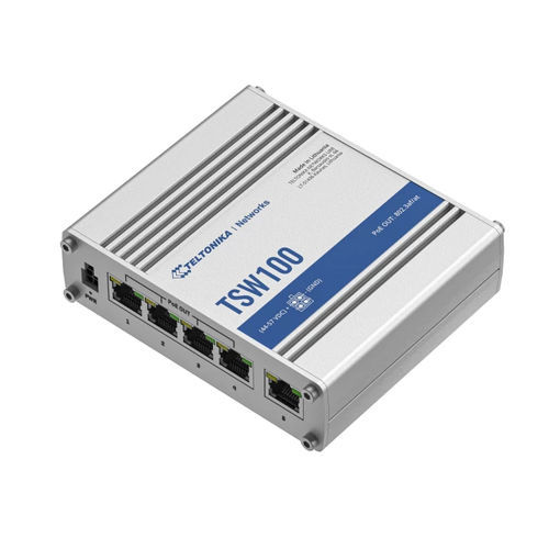 Switch Ethernet non gestibile - TSW100 - TELTONIKA SAS - 4 porte / Ethernet gigabit / Power over Ethernet