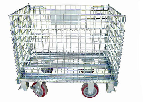 Cassa-pallet in acciaio - Aceally (Xiamen) Technology Co., Ltd - di stoccaggio / a rotelle / in maglia metallica