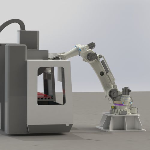 Cella robotizzata per macchina utensile - RD - MF01 - Whitech srl