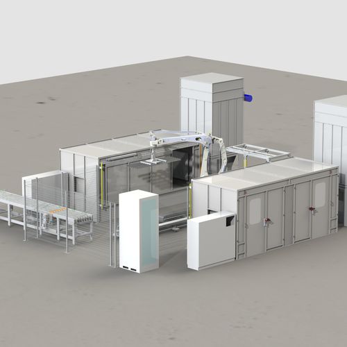 Cabina di verniciatura a polvere aperta - RD - CG01 - Whitech srl - per filtri a cartuccia / a filtri autopulenti / inerziale