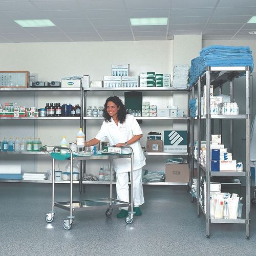 Scaffalatura in acciaio inossidabile - InoxLine Standard - NOVETAL - per magazzino di stoccaggio / con ripiani / modulare