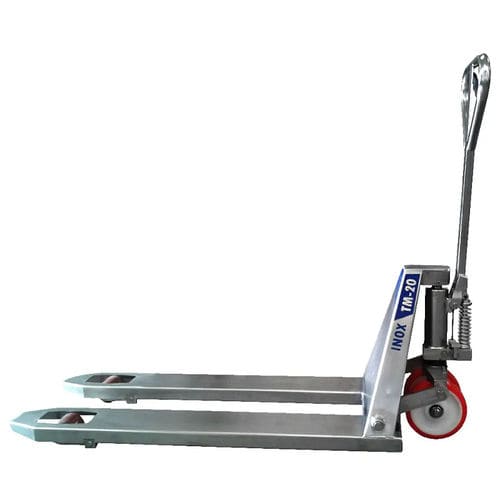 Transpallet manuale - NOVETAL - con conducente in piedi / in acciaio inossidabile / per applicazioni industriali