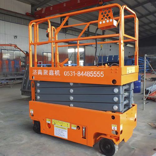 Piattaforma elevatrice a forbice semovente - a12003 - Jinan Juxin Machinery Co., Ltd. - su ruota / idraulica / per uso in interni ed esterni