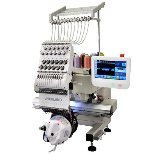 Macchina da ricamo monotesta - 1201 - Highland Embroidery Machines - con 12 aghi / per berretti