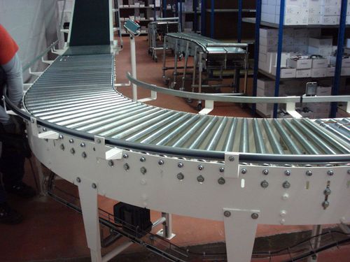 Trasportatore a rulli motorizzati - CCR17590S - Matrex - a rulli conici / curvo / per movimentazione