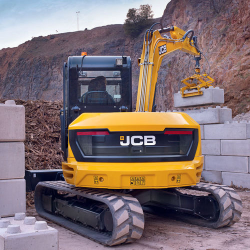 Midi-escavatore - 100C-2 - JCB - cingolato / Tier 4 finale / per cantiere di costruzione
