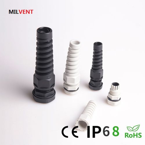 Pressacavo in nylon - Bending-proof Nylon Cable Glands （Type B） - Shenzhen Milvent Technology Co.,Ltd - IP68 / con protezione flessibile a spirale