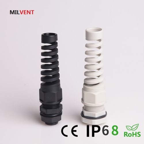 Pressacavo in nylon - MIV-BPNCG - Shenzhen Milvent Technology Co.,Ltd - a tenuta stagna / con protezione flessibile a spirale