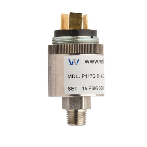 Pressostato a capsula - P117G  - Whitman Controls Corporation - per liquidi / in acciaio inossidabile / OEM