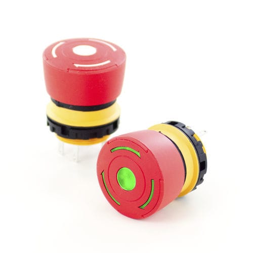 Pulsante a fungo - K22 series - TactHill by Kynoppe - di arresto di emergenza / impermeabile / per ambienti difficili