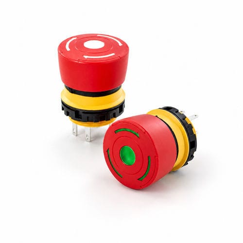 Pulsante a fungo - K22 - TactHill by Kynoppe - di arresto di emergenza / impermeabile / per ambienti difficili