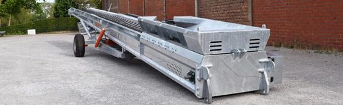 Trasportatore per cantiere di costruzione - SAUTEC - a nastro / per prodotti sfusi / per calcestruzzo