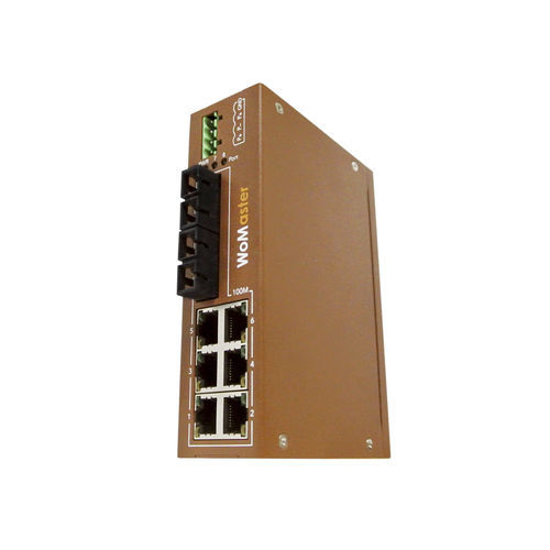Switch Ethernet non gestibile - DS108 series - WoMaster - 8 porte / in fibra ottica / per montaggio su guida DIN