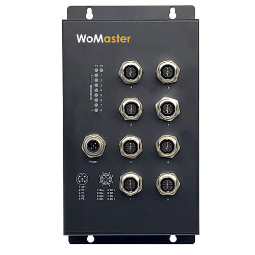 Switch Ethernet con connettore M12 - MS208 - WoMaster - non gestibile / 8 porte / Ethernet gigabit