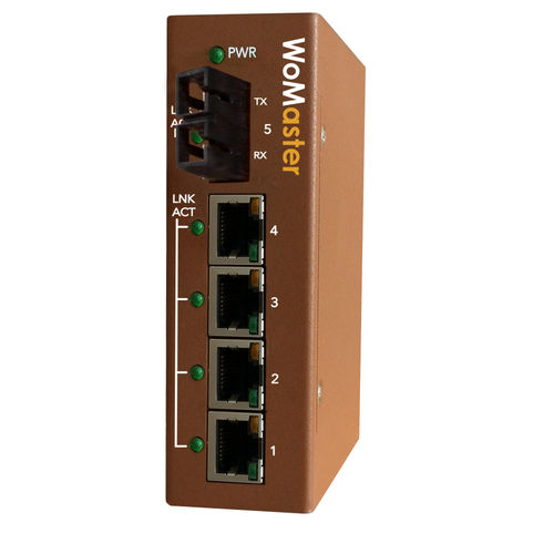 Switch Ethernet non gestibile - DS105AF - WoMaster - 10/100BaseT(X) / 4 porte / embedded