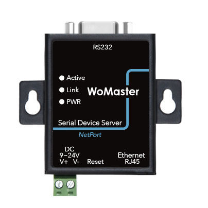 Device server RS232 - NPS5110 - WoMaster - Modbus / Ethernet / RJ45
