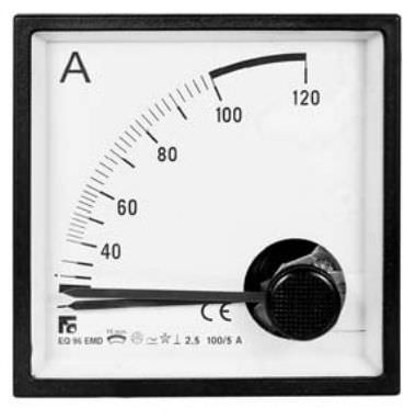 Amperometro analogico - max. 1 000/5 A, 15 min | EQ96MD - F.C. Misure - per montaggio a filo / con indicazione di domanda massima