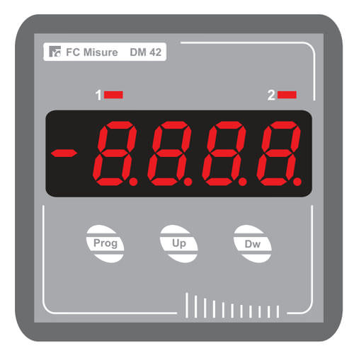 Indicatore di processo - 72 x 72 mm, 3 VA | DM 42 - F.C. Misure - digitale / da montare su pannello