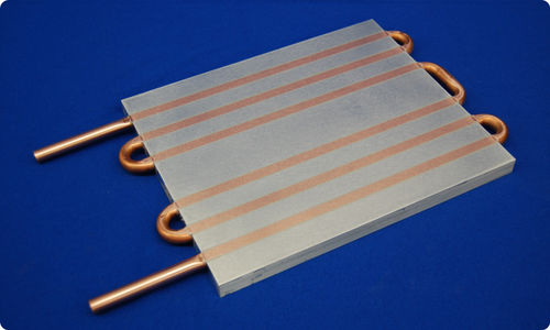 Piastra di raffreddamento con raffreddamento a liquido - HB-6P Series - D6 Industries, Inc. - in alluminio / in rame / su misura