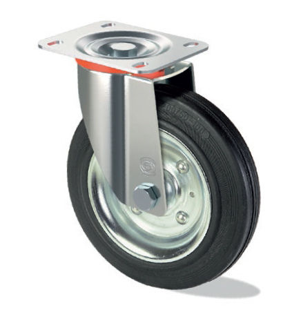 Ruota girevole - Q S10 GP - Tecno Ruote Group Srl - con piastra girevole / in gomma / in acciaio imbutito