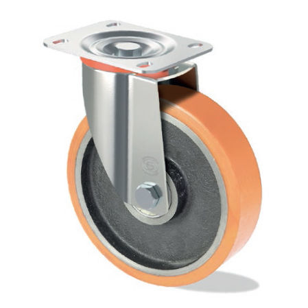 Ruota girevole - V S10 GP - Tecno Ruote Group Srl - con piastra girevole / per movimentazione / in poliuretano