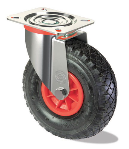 Ruota girevole - PP S10 GP - Tecno Ruote Group Srl - con piastra girevole / in acciaio imbutito / con cuscinetto a sfere