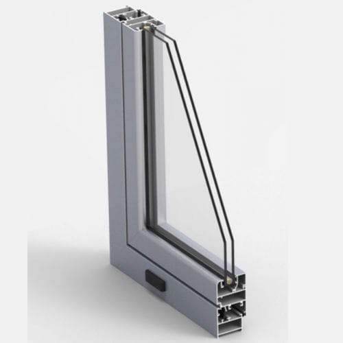 Profilo in alluminio - V 8000 - EXTRUGASA INTERNACIONAL S.A. - con scanalature / per finestra