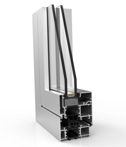 Profilo in alluminio - XP-70 TH - EXTRUGASA INTERNACIONAL S.A. - con scanalature / per finestra