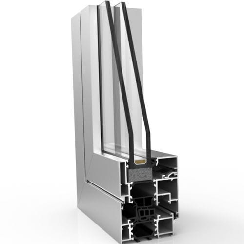 Profilo in alluminio - XP-70 TH+ - EXTRUGASA INTERNACIONAL S.A. - con scanalature / per finestra