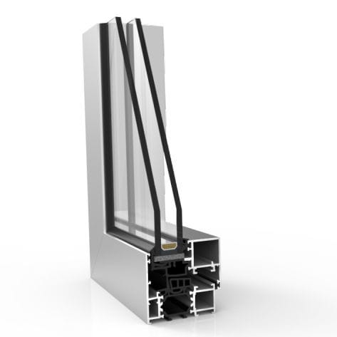 Profilo in alluminio - XP-70 HO TH  - EXTRUGASA INTERNACIONAL S.A. - con scanalature / per finestra